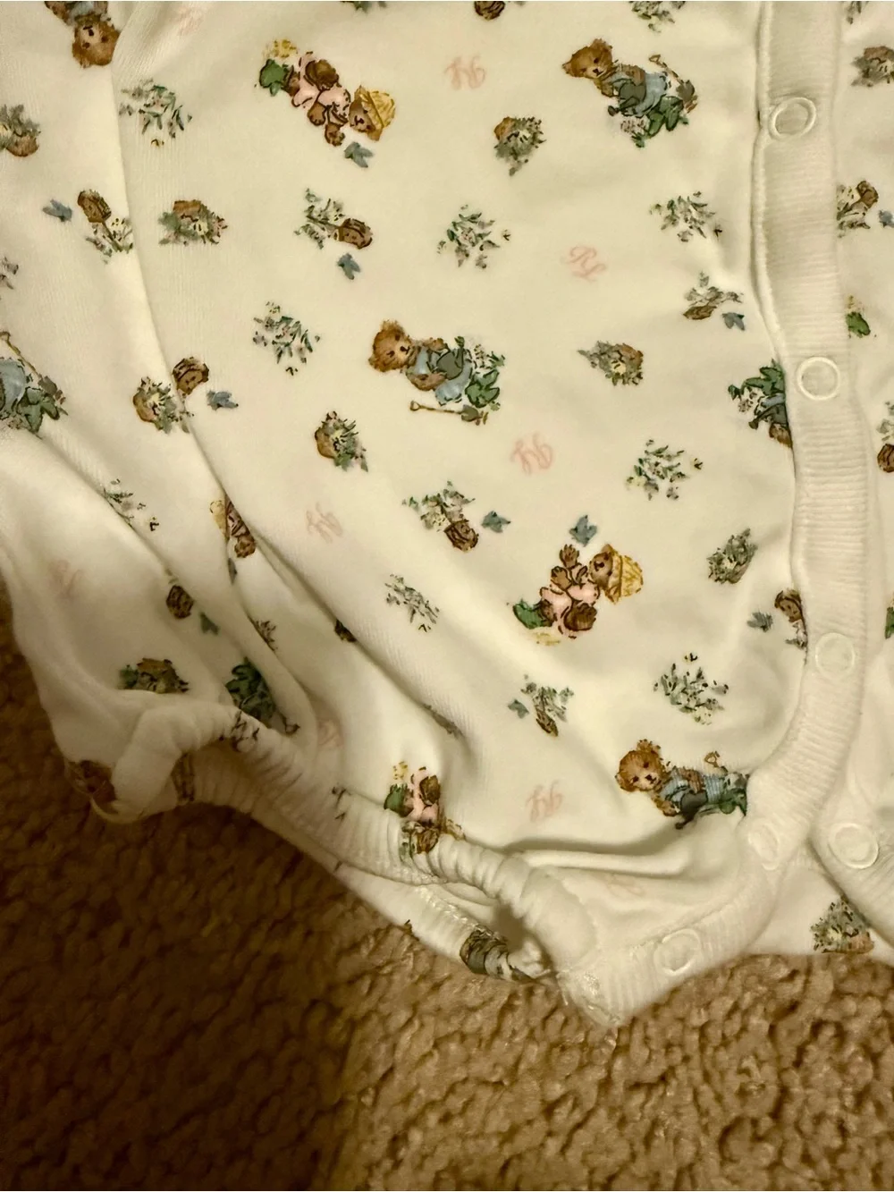 Ralph Lauren Romper with Brown Teddy Bears